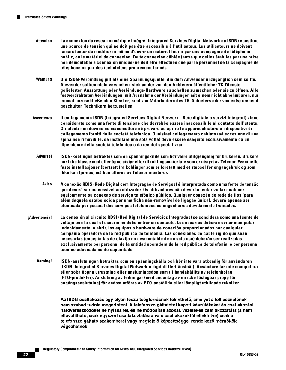 Cisco 1800 User Manual | Page 22 / 74