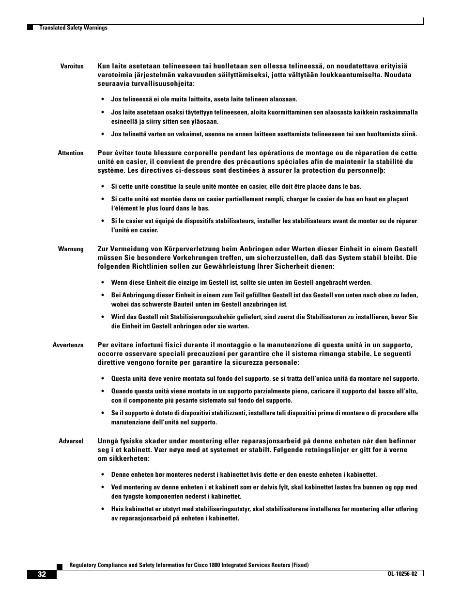 Cisco 1800 User Manual | Page 32 / 74