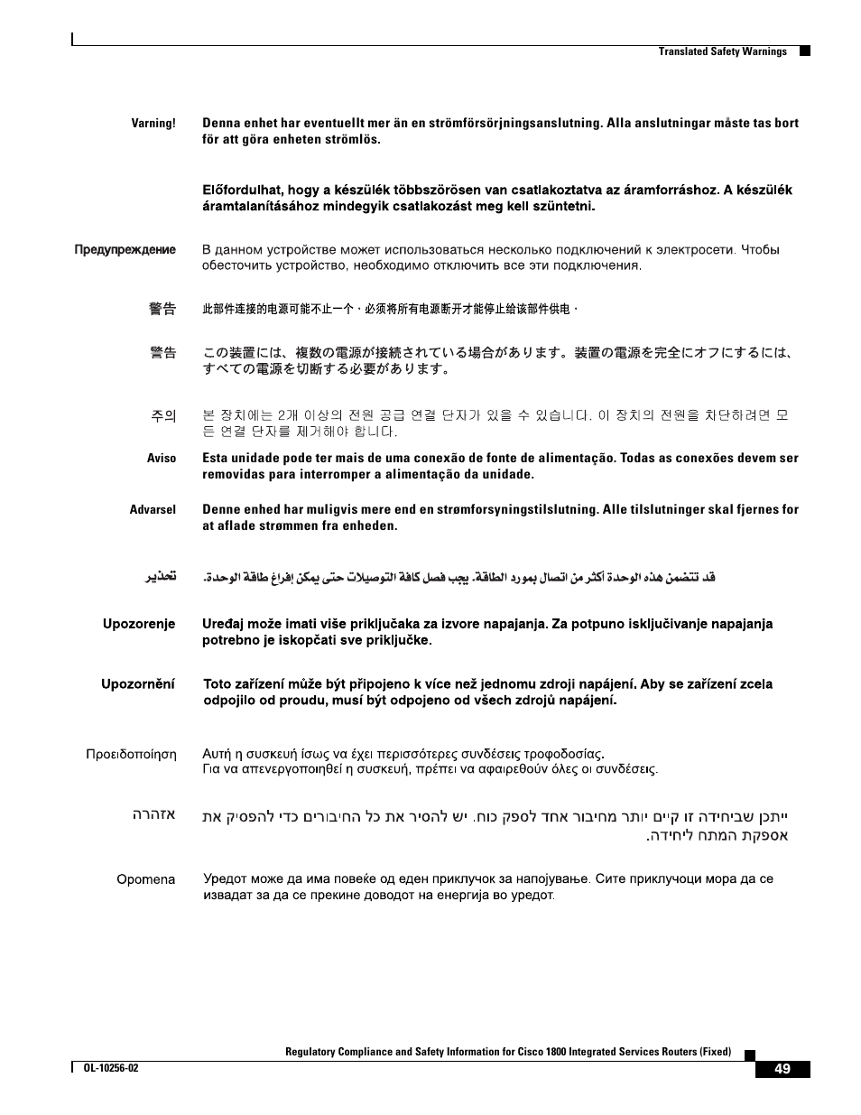 Cisco 1800 User Manual | Page 49 / 74