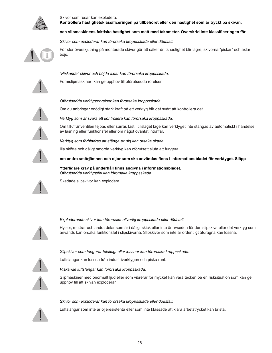 Sioux Tools SDG10P User Manual | Page 26 / 31