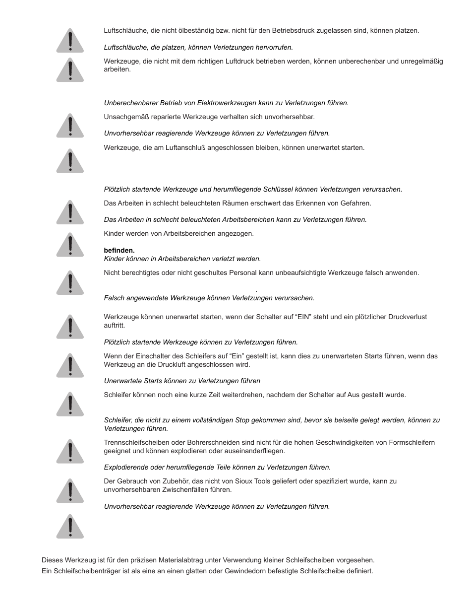 Sioux Tools SDG10P User Manual | Page 7 / 31