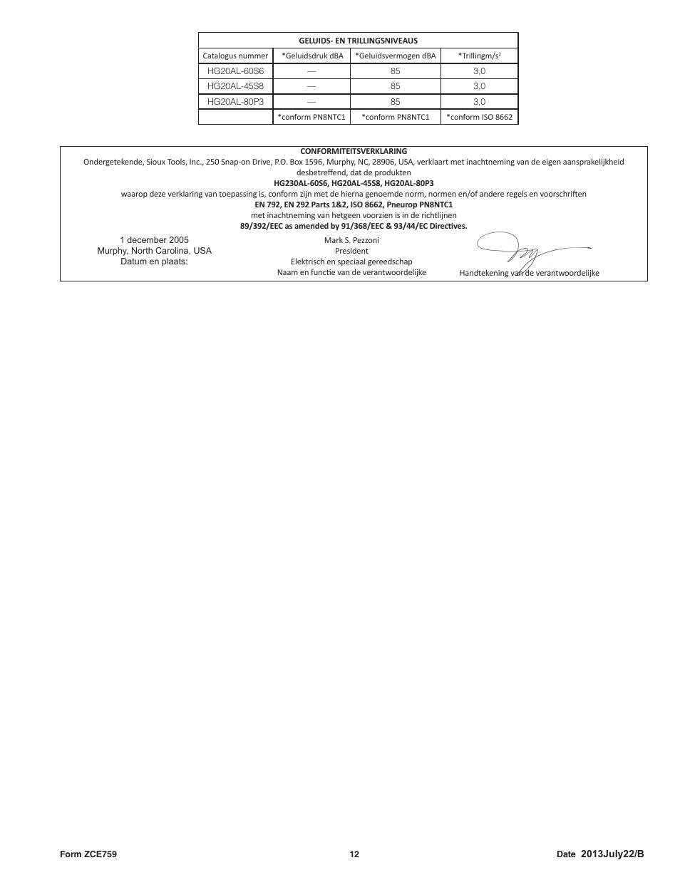 Sioux Tools HG20AL User Manual | Page 12 / 16