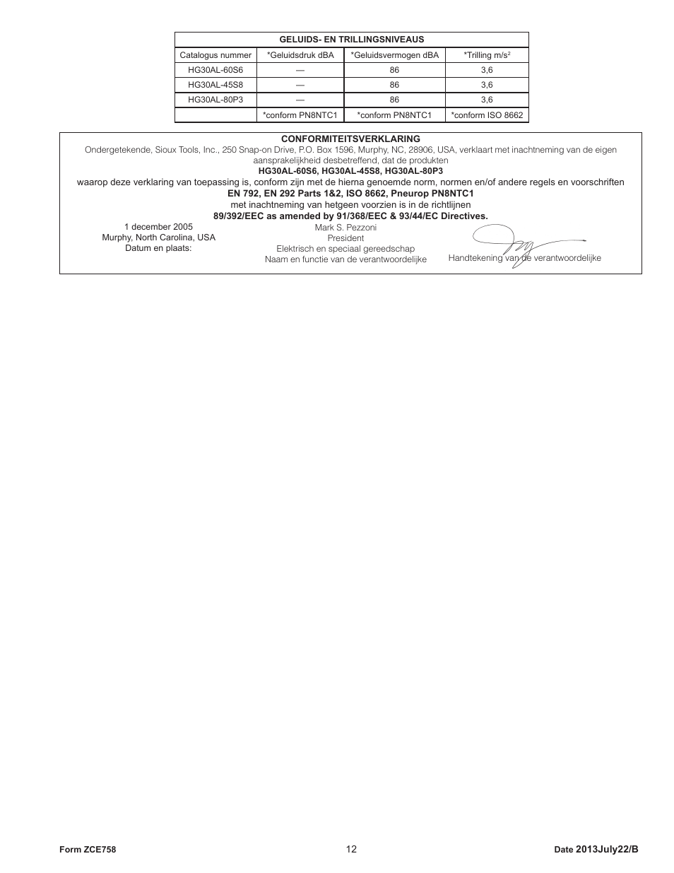 Sioux Tools HG30AL User Manual | Page 12 / 16