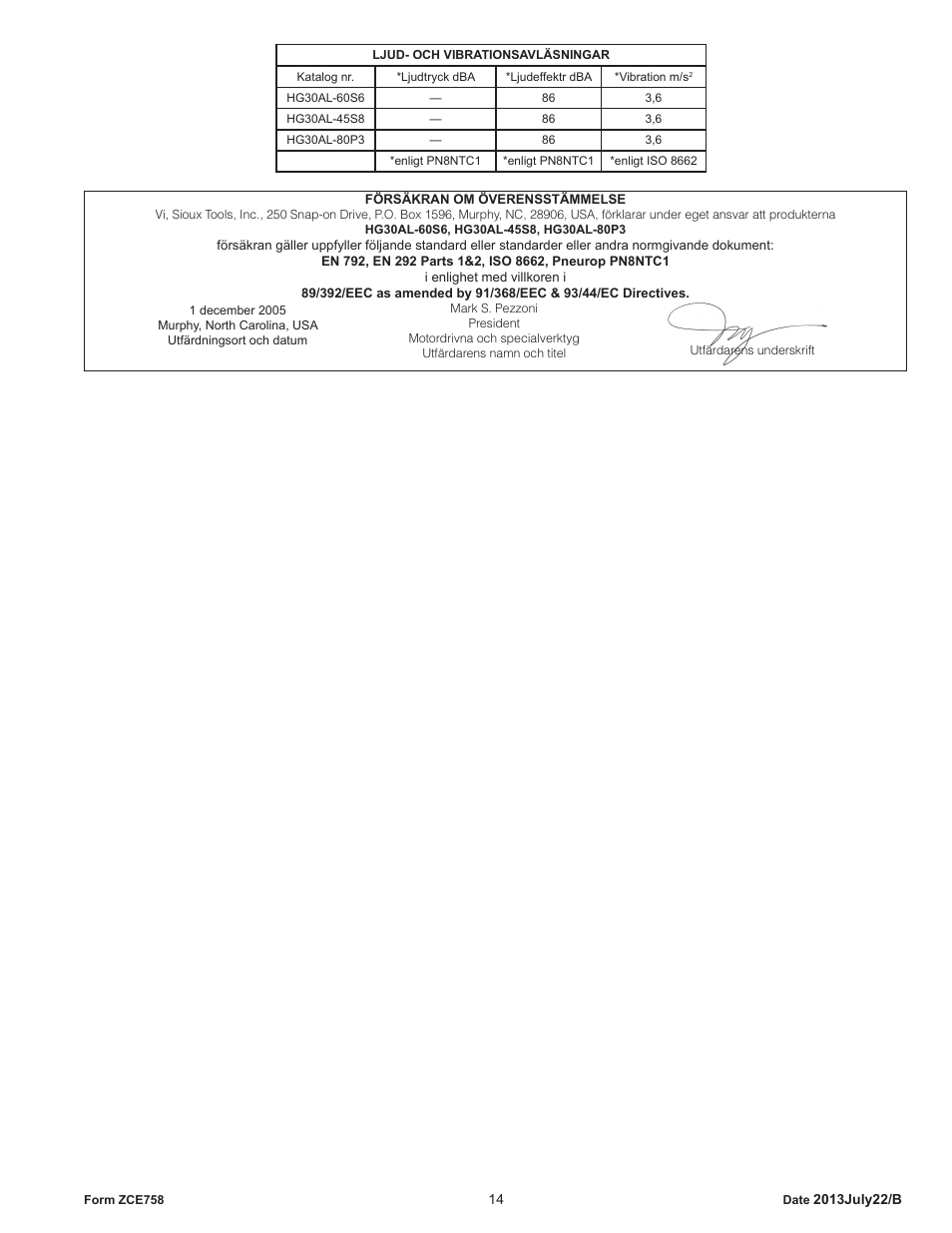 Sioux Tools HG30AL User Manual | Page 14 / 16