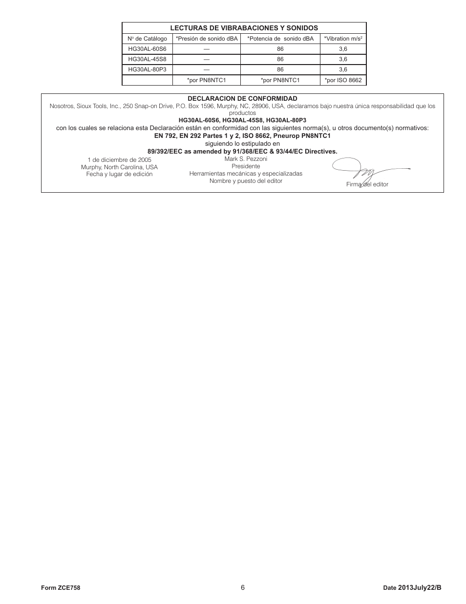 Sioux Tools HG30AL User Manual | Page 6 / 16