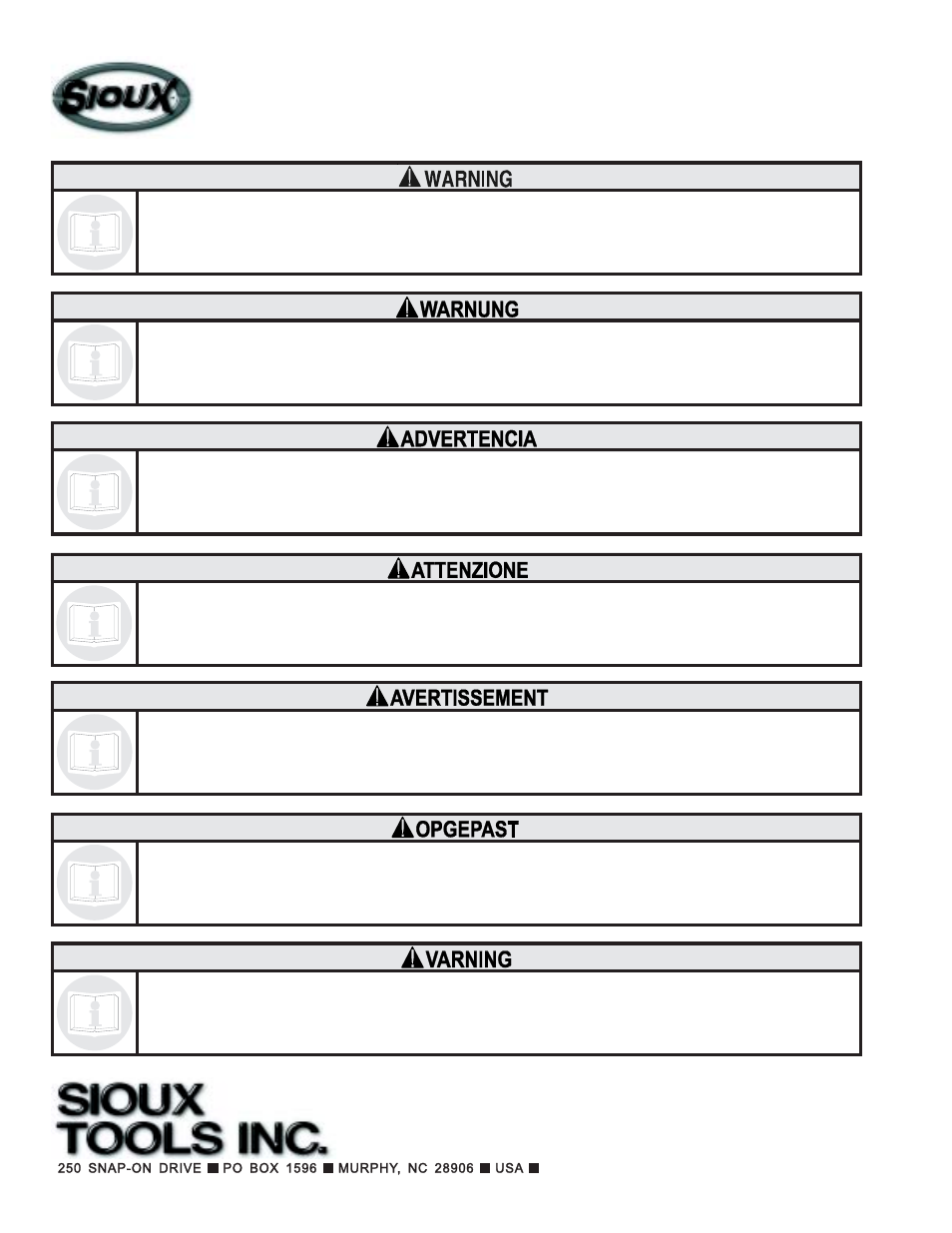 Sioux Tools 1DA User Manual | Page 10 / 10