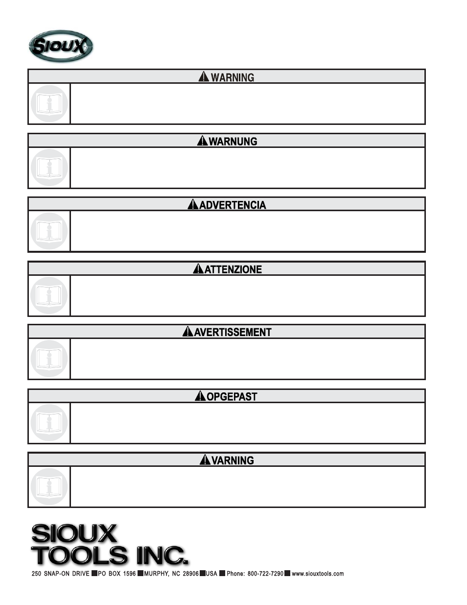 Sioux Tools 1971HPD User Manual | Page 20 / 20