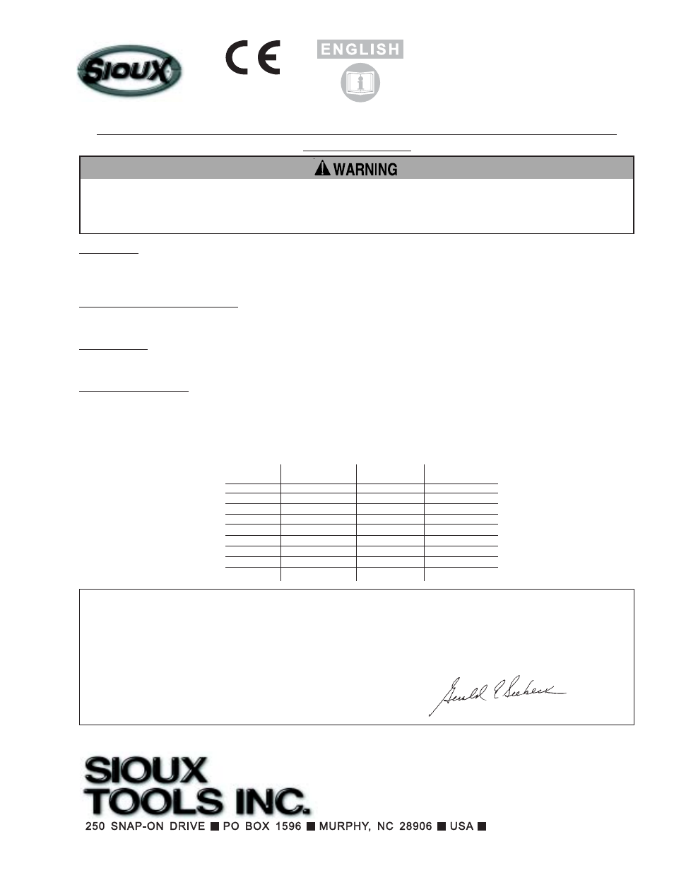 Sioux Tools 1DS User Manual | 11 pages