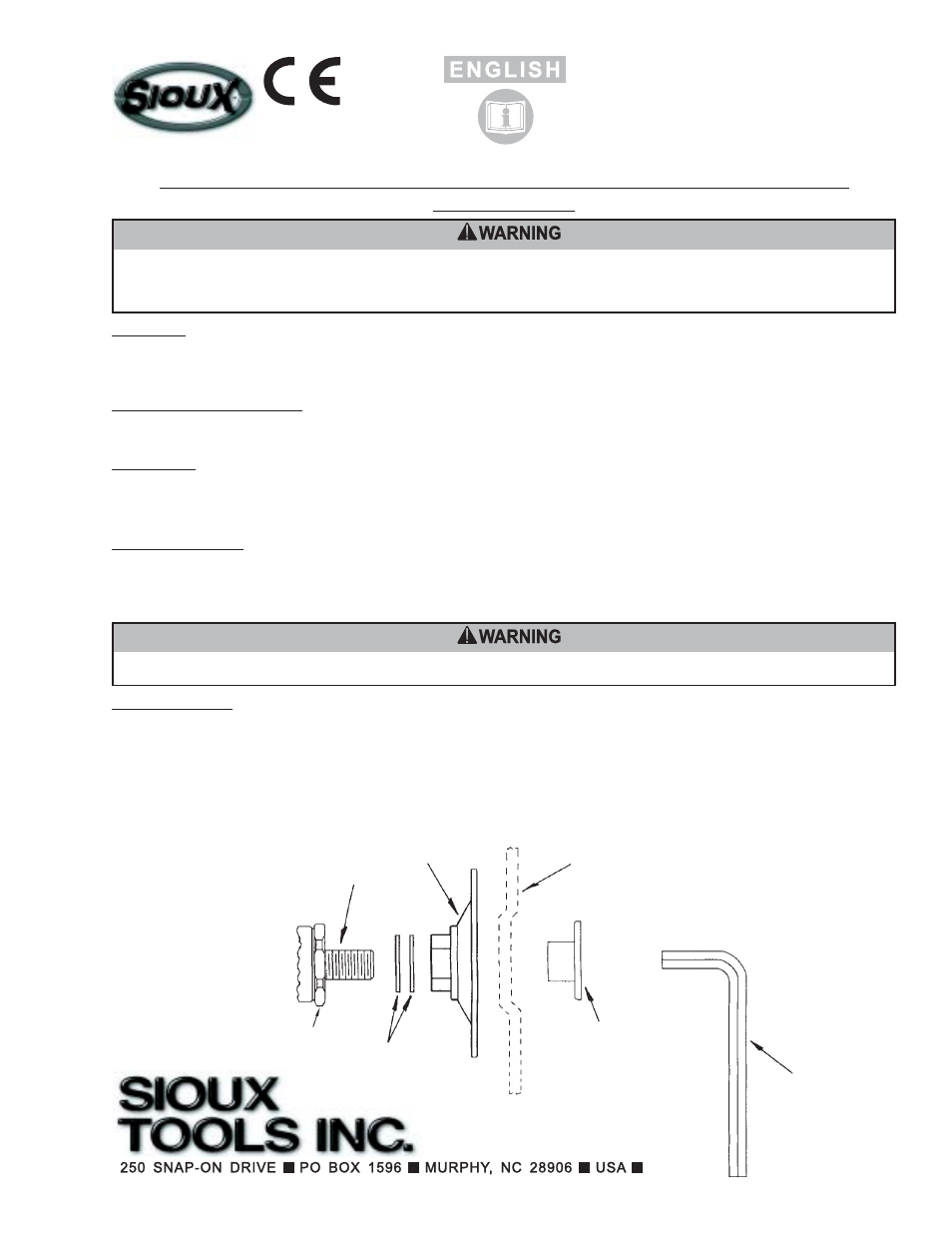 Sioux Tools 1291L User Manual | 16 pages