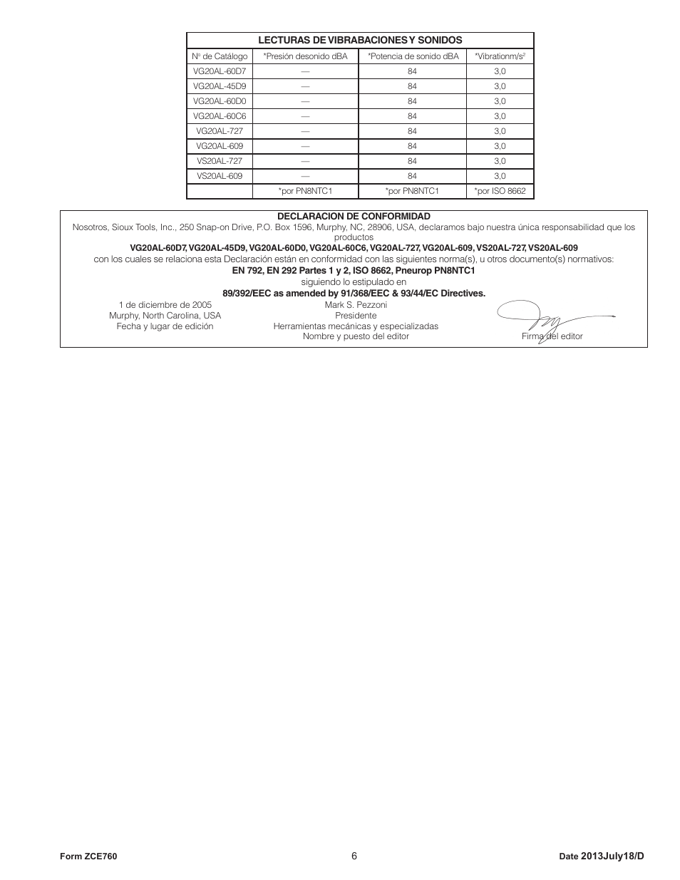 Sioux Tools VS20AL User Manual | Page 6 / 16