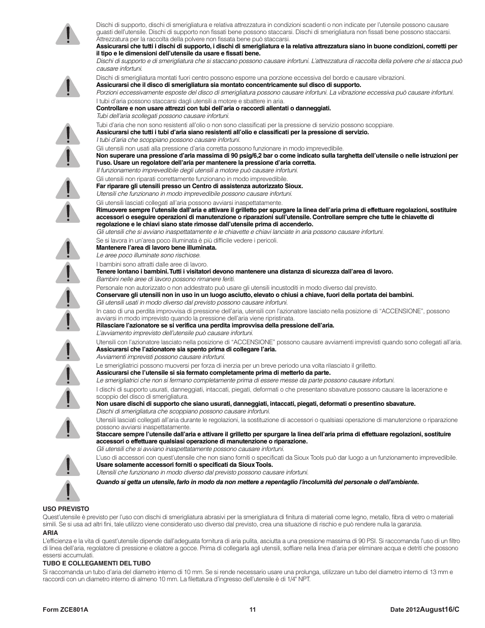 Sioux Tools SAS SANDERS User Manual | Page 11 / 31