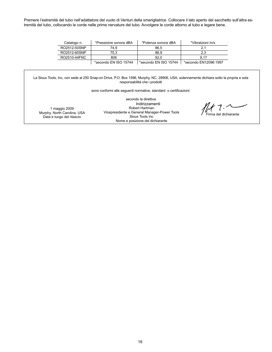 Sioux Tools RO2510-44FNC User Manual | Page 16 / 35