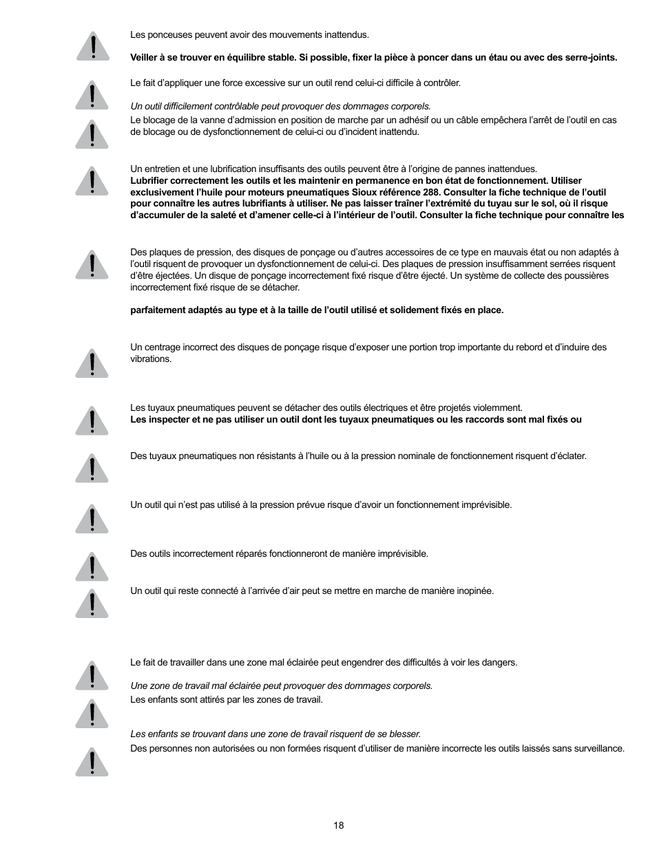 Sioux Tools RO2510-44FNC User Manual | Page 18 / 35