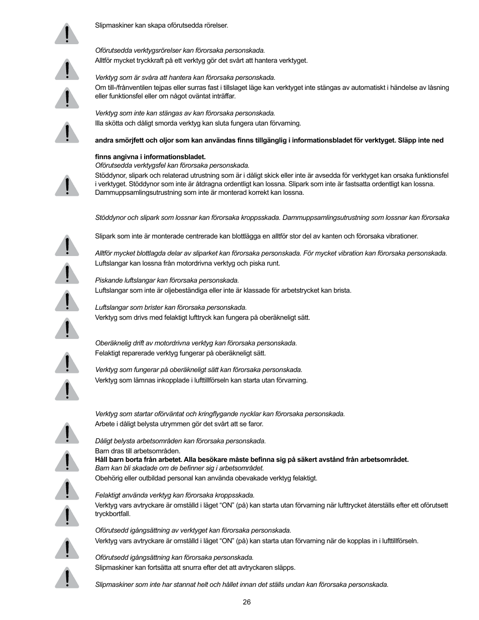 Sioux Tools RO2510-44FNC User Manual | Page 26 / 35