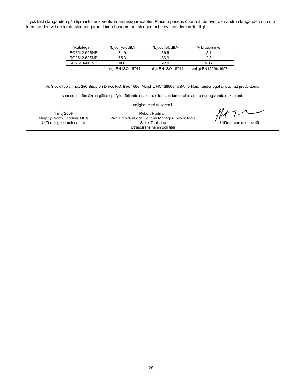 Sioux Tools RO2510-44FNC User Manual | Page 28 / 35