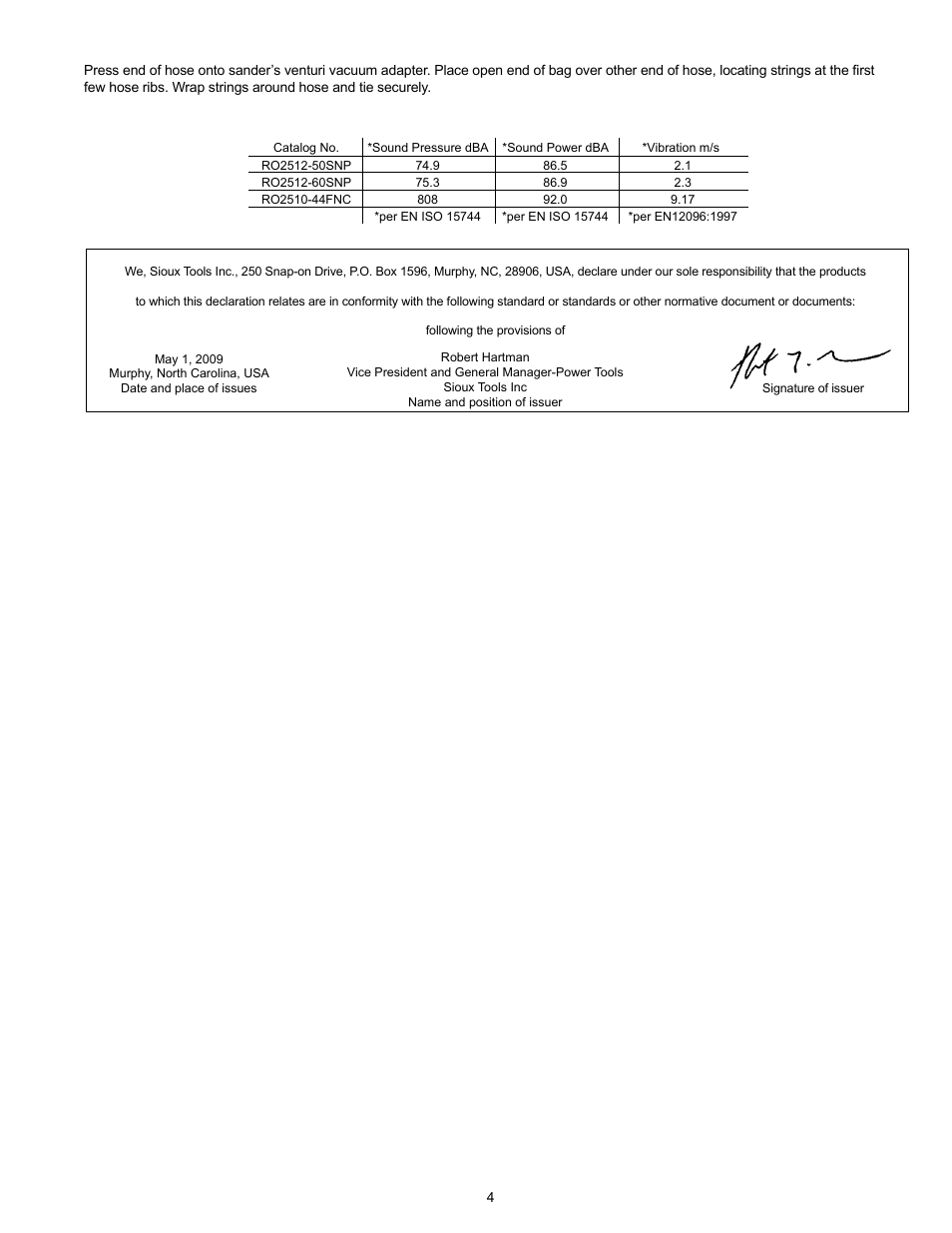 Sioux Tools RO2510-44FNC User Manual | Page 4 / 35