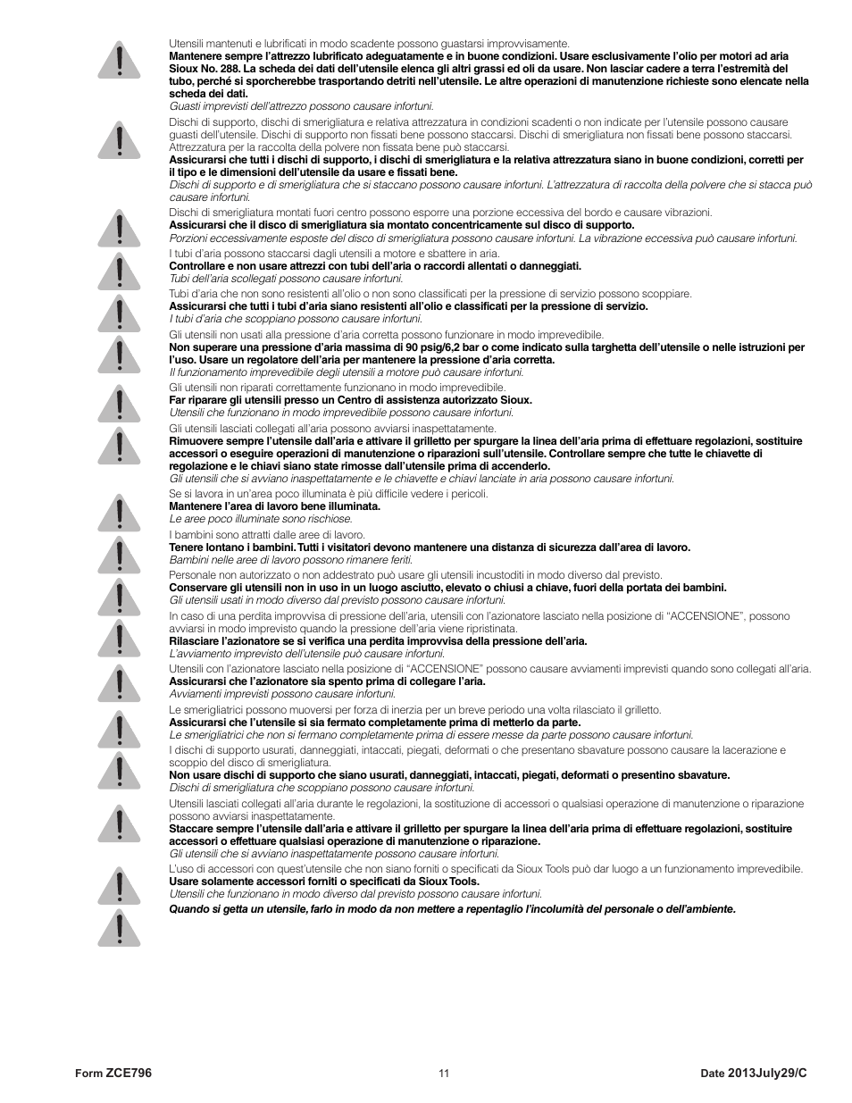 Sioux Tools GO459 User Manual | Page 11 / 25