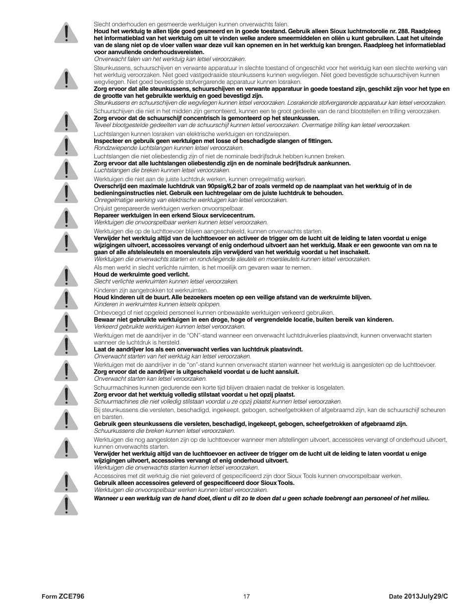 Sioux Tools GO459 User Manual | Page 17 / 25