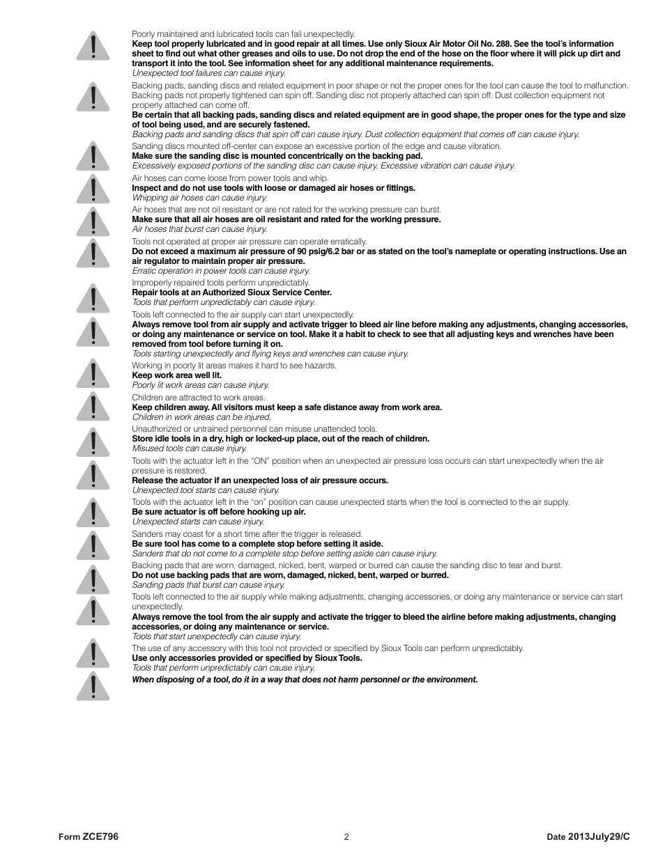 Sioux Tools GO459 User Manual | Page 2 / 25