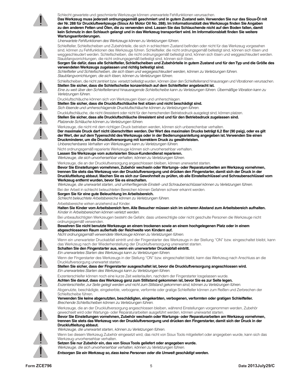 Sioux Tools GO459 User Manual | Page 5 / 25