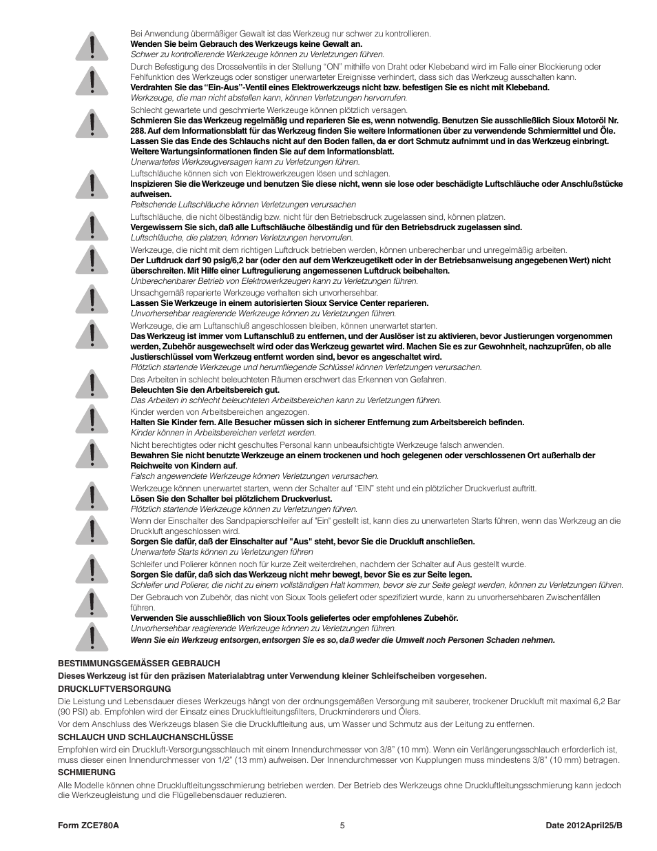 Sioux Tools SPS10P18 User Manual | Page 5 / 25