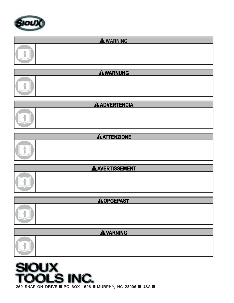 Sioux Tools 1297 User Manual | Page 16 / 17