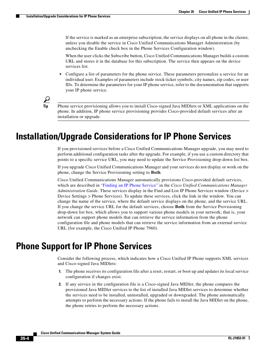 Phone support for ip phone services | Cisco OL-21853-01 User Manual | Page 4 / 6
