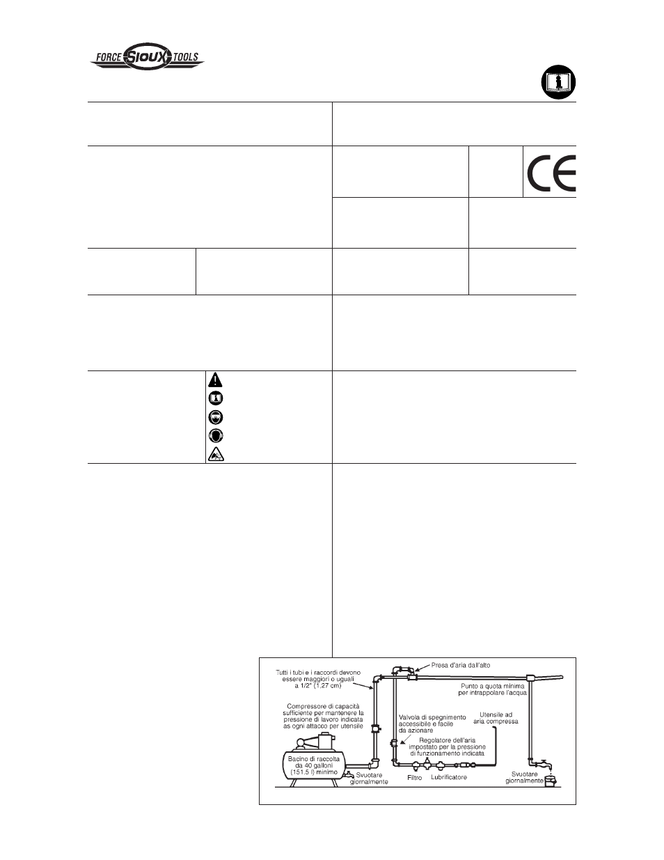5338a, 5338ap, Chiavi pneumatiche da 3/8 | Sioux Tools 5338AP User Manual | Page 16 / 20