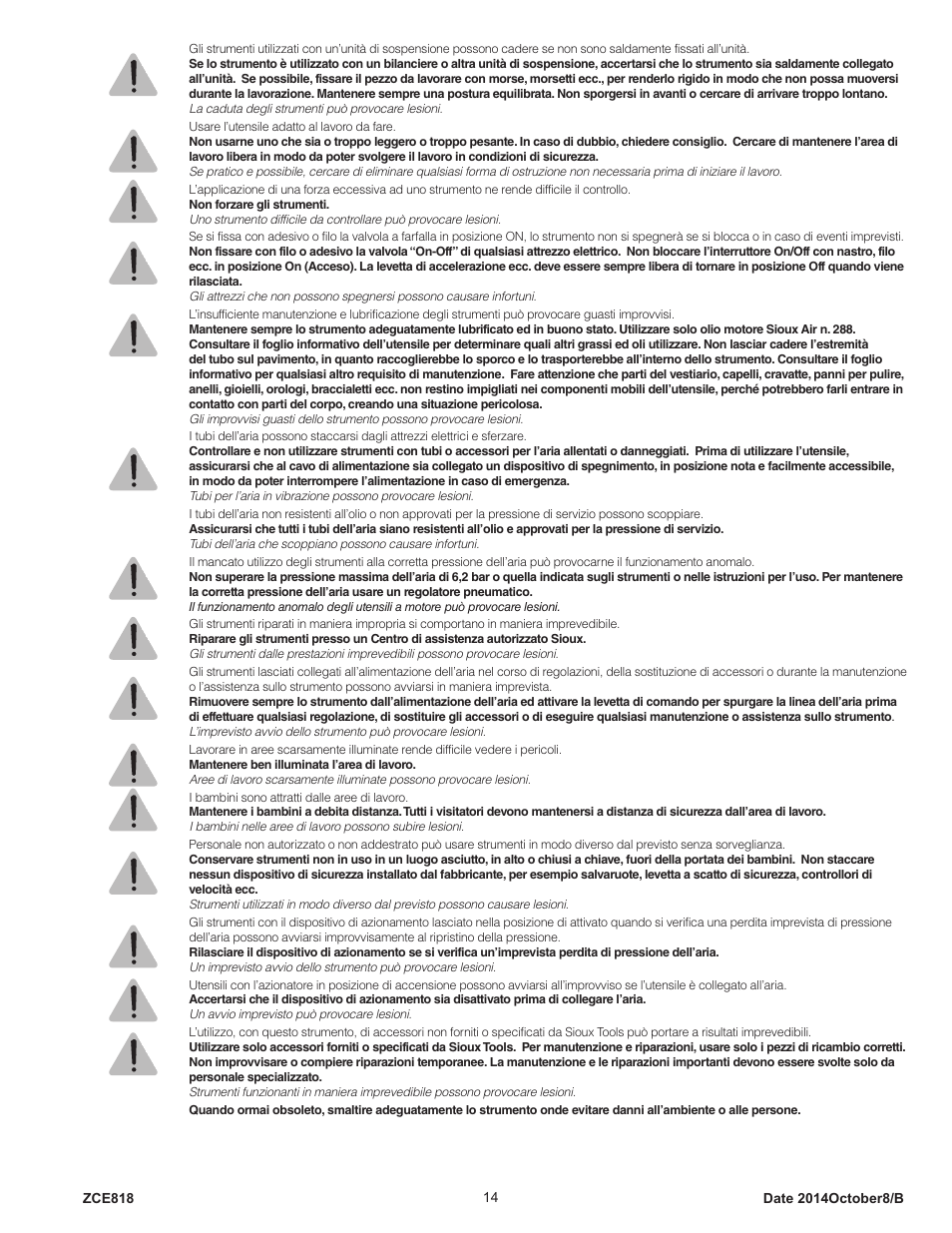 Sioux Tools IW750MP-6R User Manual | Page 14 / 34