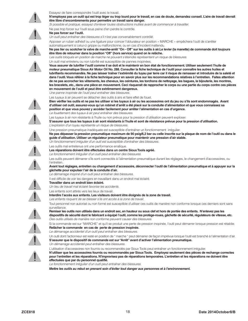 Sioux Tools IW750MP-6R User Manual | Page 18 / 34