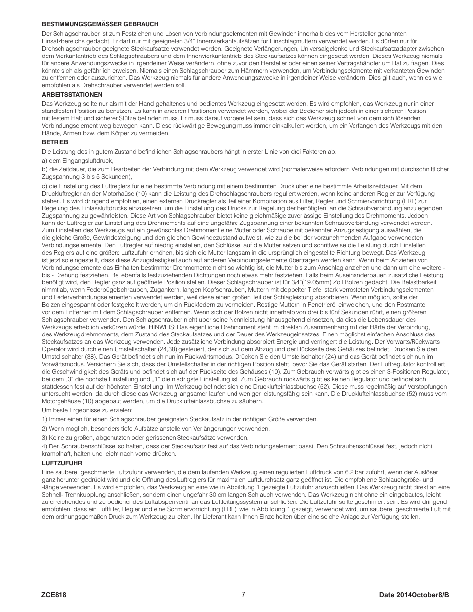 Sioux Tools IW750MP-6R User Manual | Page 7 / 34