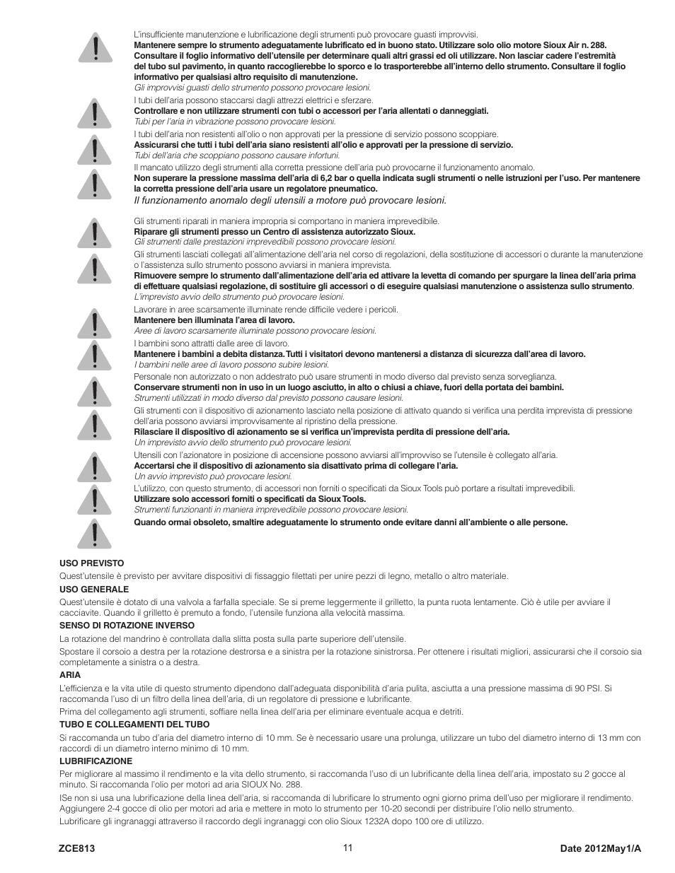 Sioux Tools IW375AP User Manual | Page 11 / 27