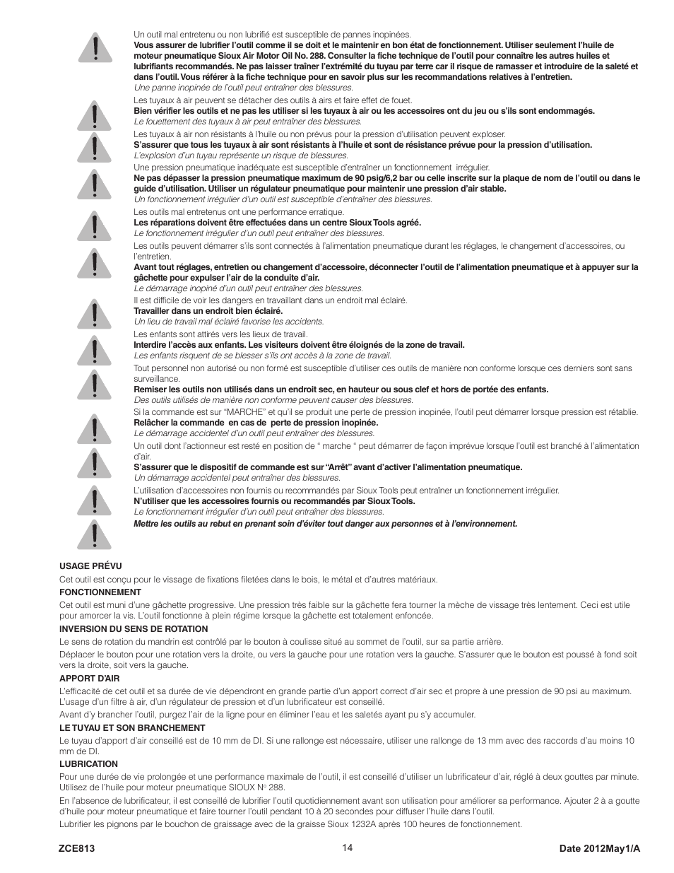 Sioux Tools IW375AP User Manual | Page 14 / 27