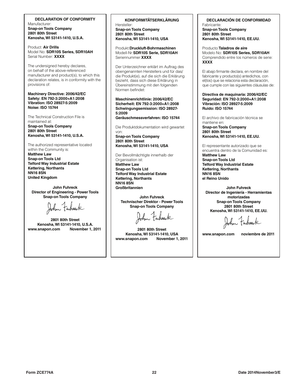 Sioux Tools SDR10AH User Manual | Page 22 / 27