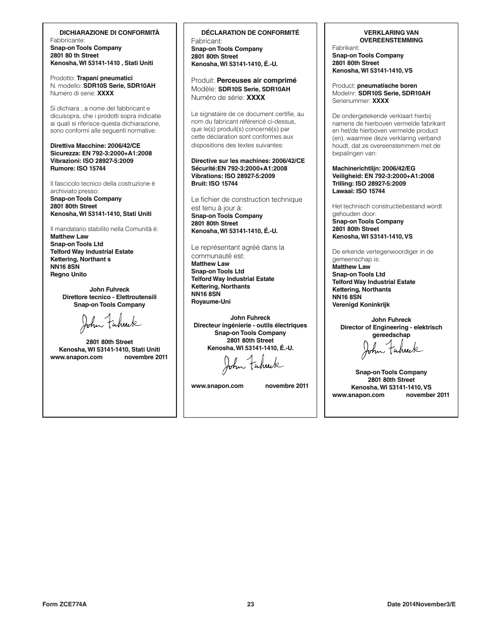 Sioux Tools SDR10AH User Manual | Page 23 / 27