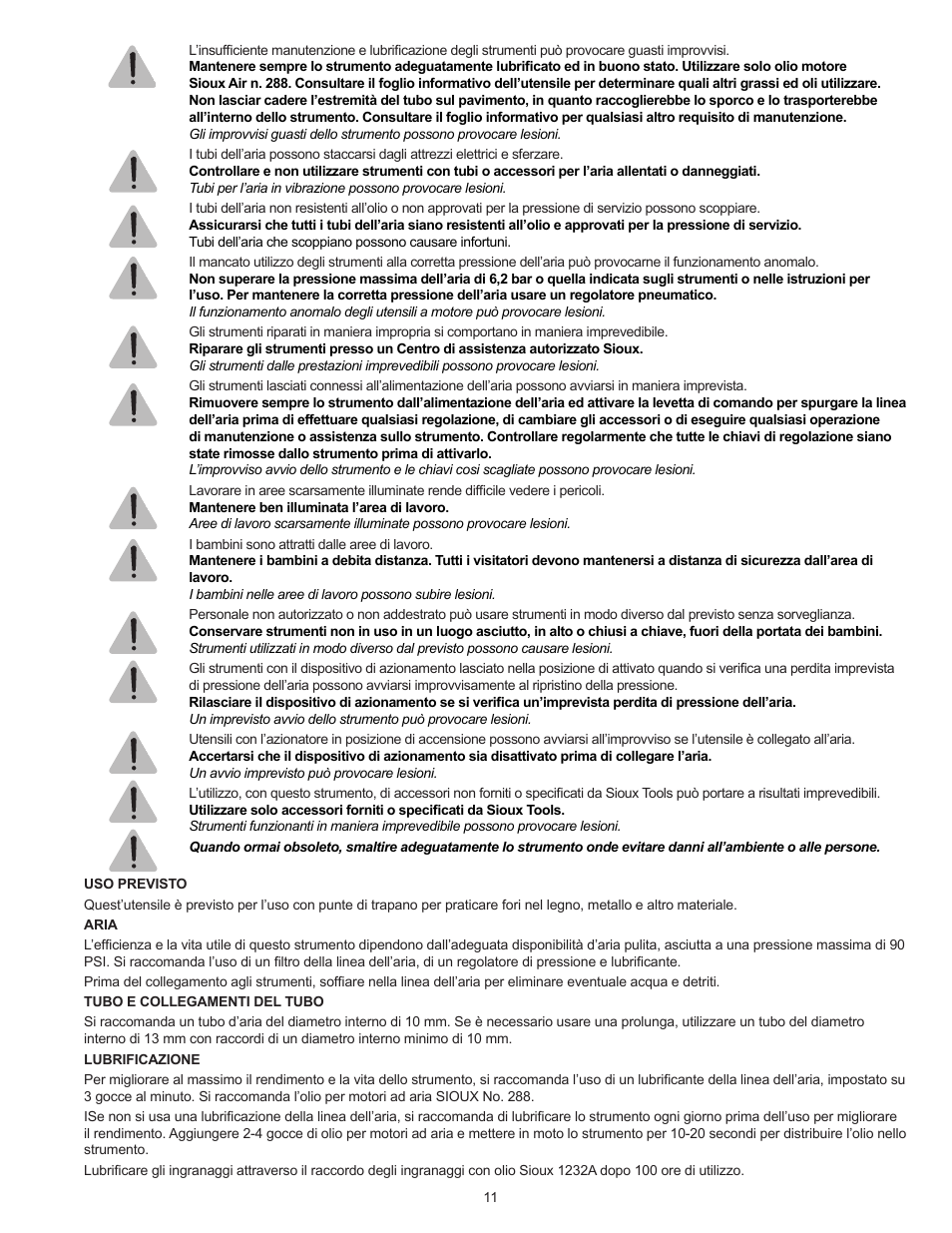 Sioux Tools SDR10A User Manual | Page 11 / 27