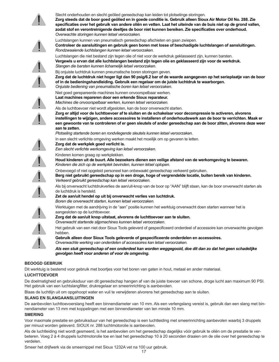 Sioux Tools SDR10A User Manual | Page 17 / 27
