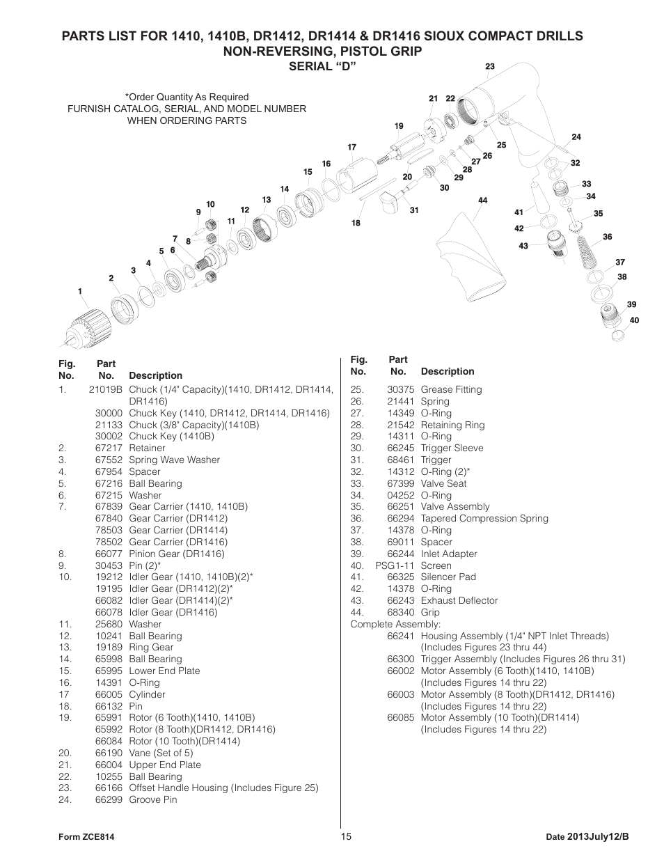 Sioux Tools SIOUX COMPACT DRILLS User Manual | Page 15 / 22