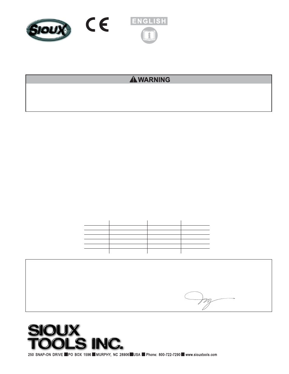 Sioux Tools NO. 1 SERIES “1AM” User Manual | 12 pages