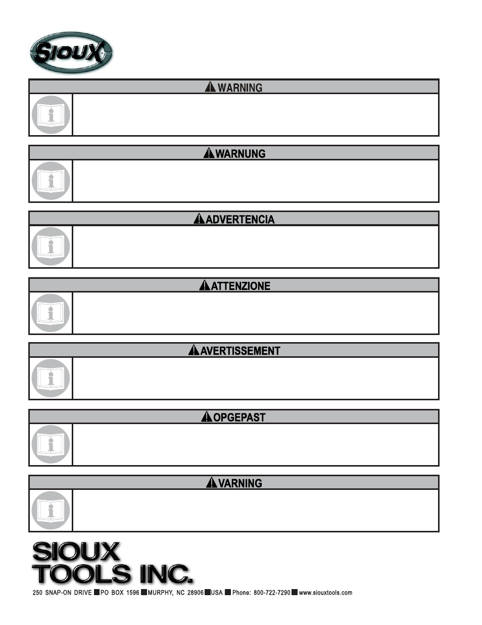 Sioux Tools NO. 1 SERIES “1AM” User Manual | Page 12 / 12