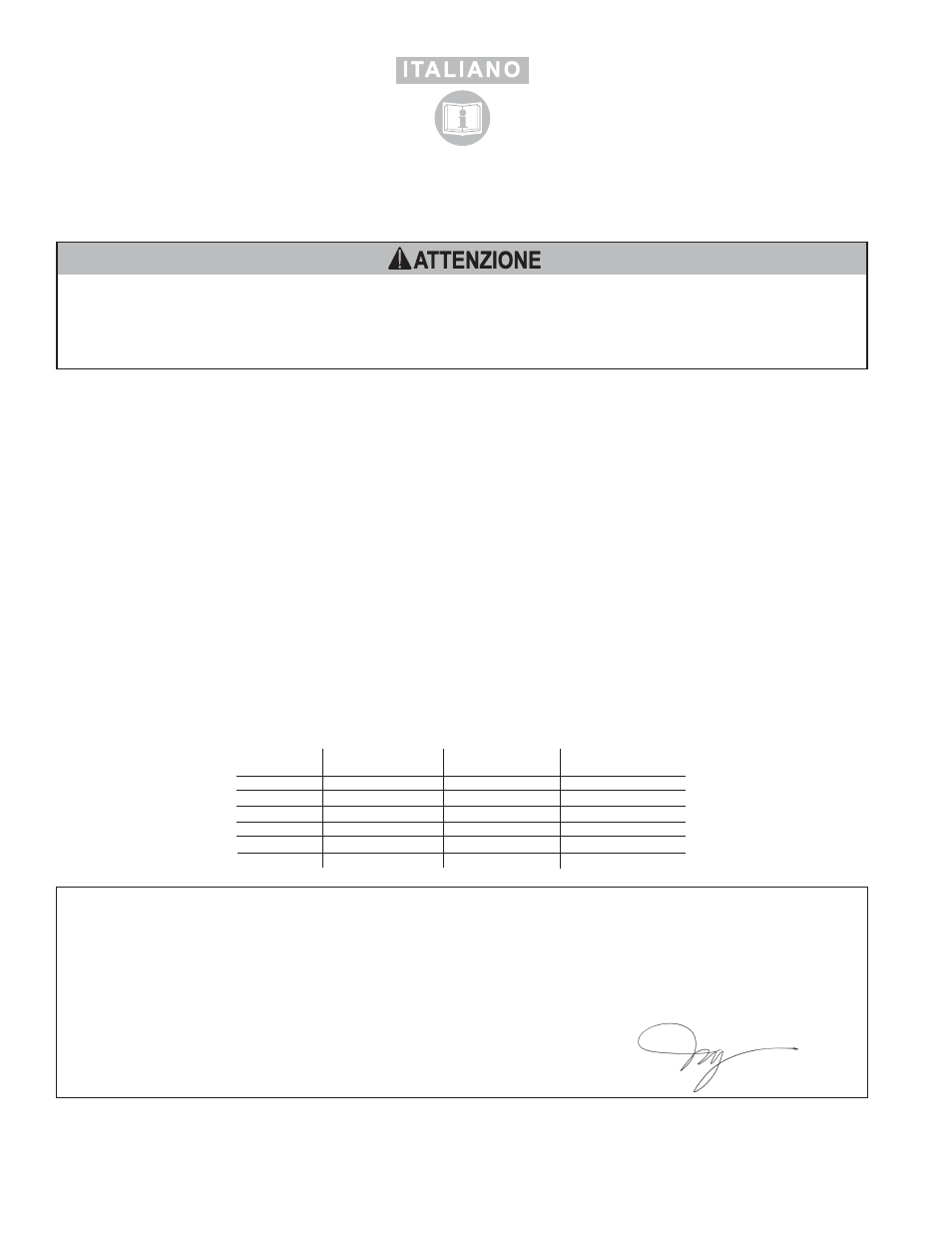 Attenzione | Sioux Tools NO. 1 SERIES “1AM” User Manual | Page 4 / 12