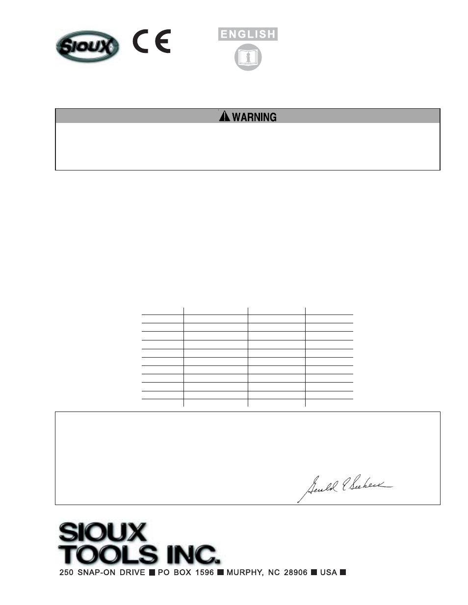 Sioux Tools SERIES 90° User Manual | 12 pages