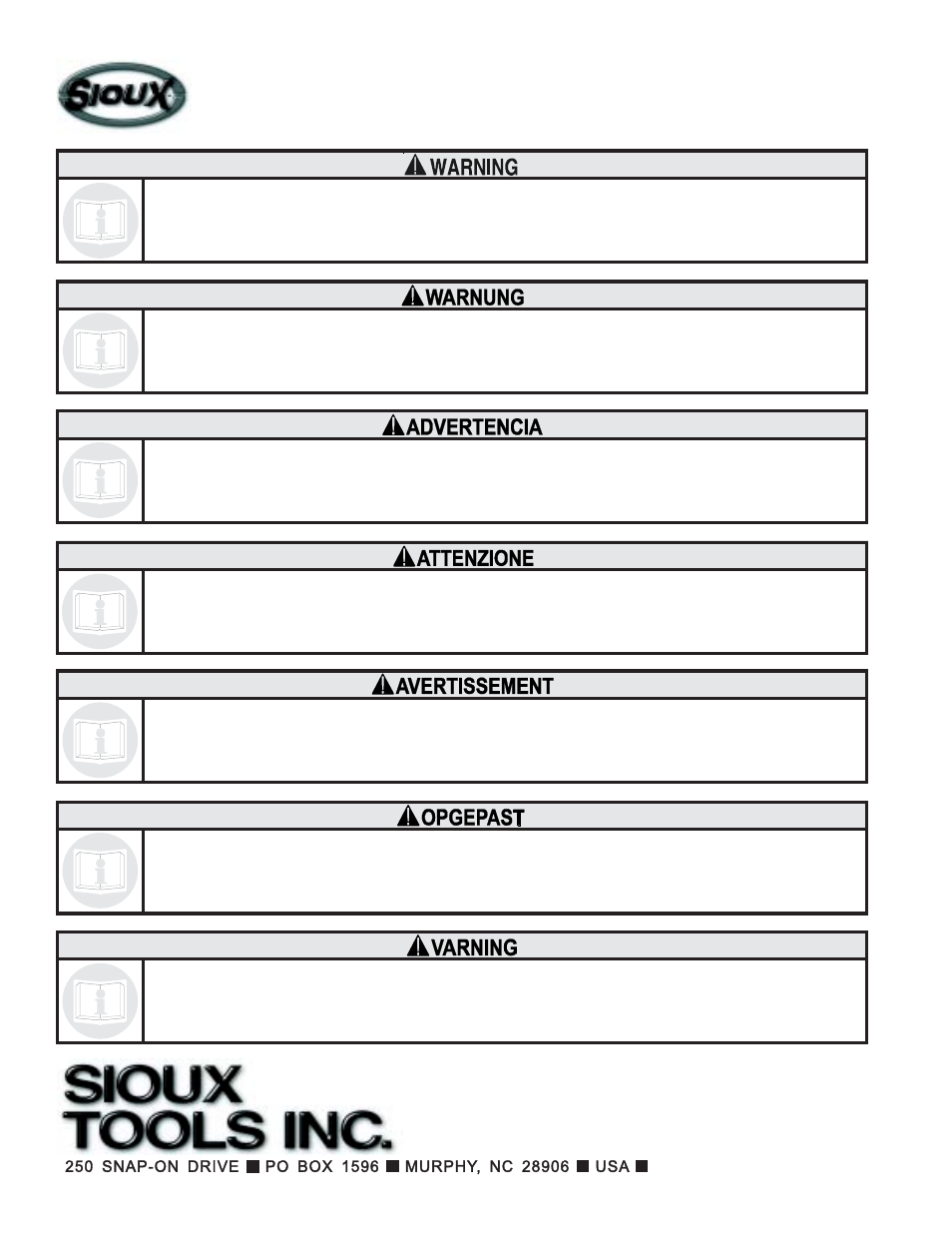 Sioux Tools SERIES 90° User Manual | Page 12 / 12