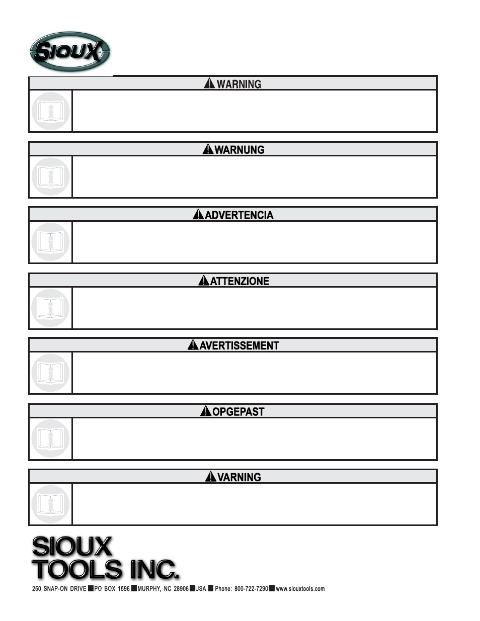 Sioux Tools 1407B User Manual | Page 10 / 10