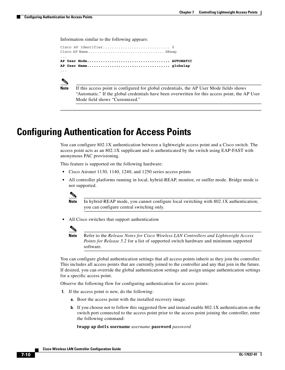 Configuring authentication for access points | Cisco WIRELESS LAN CONTROLLER OL-17037-01 User Manual | Page 10 / 80