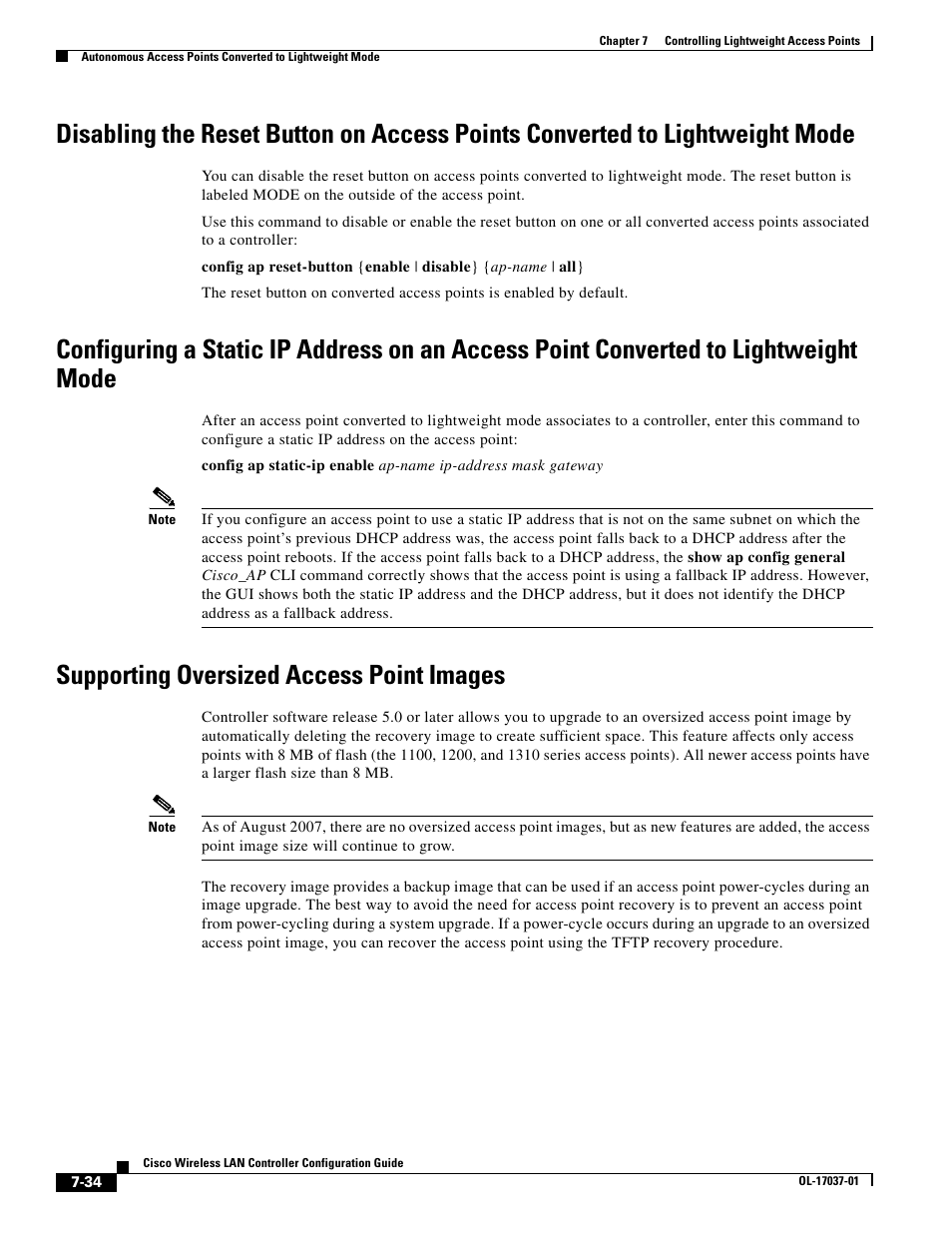 Supporting oversized access point images | Cisco WIRELESS LAN CONTROLLER OL-17037-01 User Manual | Page 34 / 80