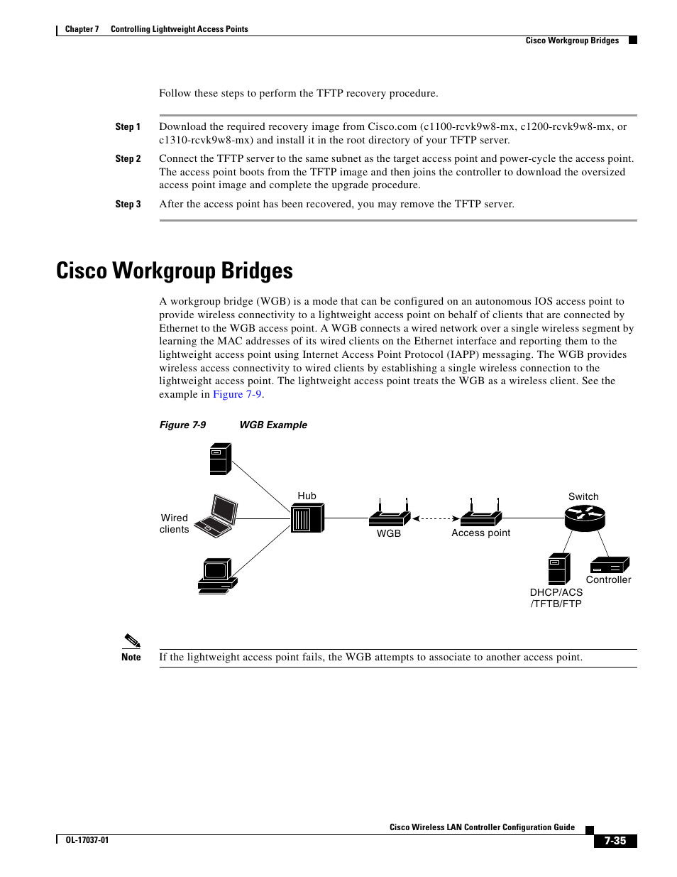 Cisco workgroup bridges | Cisco WIRELESS LAN CONTROLLER OL-17037-01 User Manual | Page 35 / 80