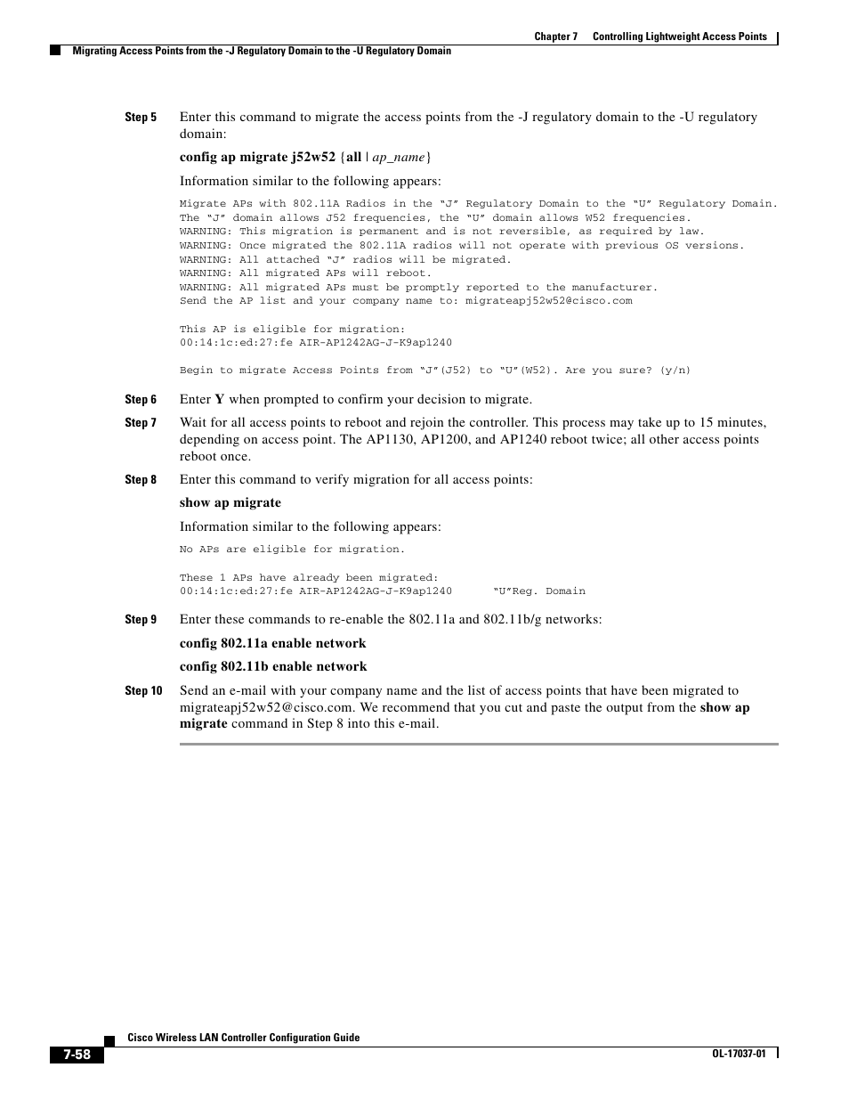 Cisco WIRELESS LAN CONTROLLER OL-17037-01 User Manual | Page 58 / 80