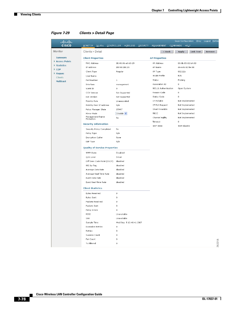 Cisco WIRELESS LAN CONTROLLER OL-17037-01 User Manual | Page 78 / 80