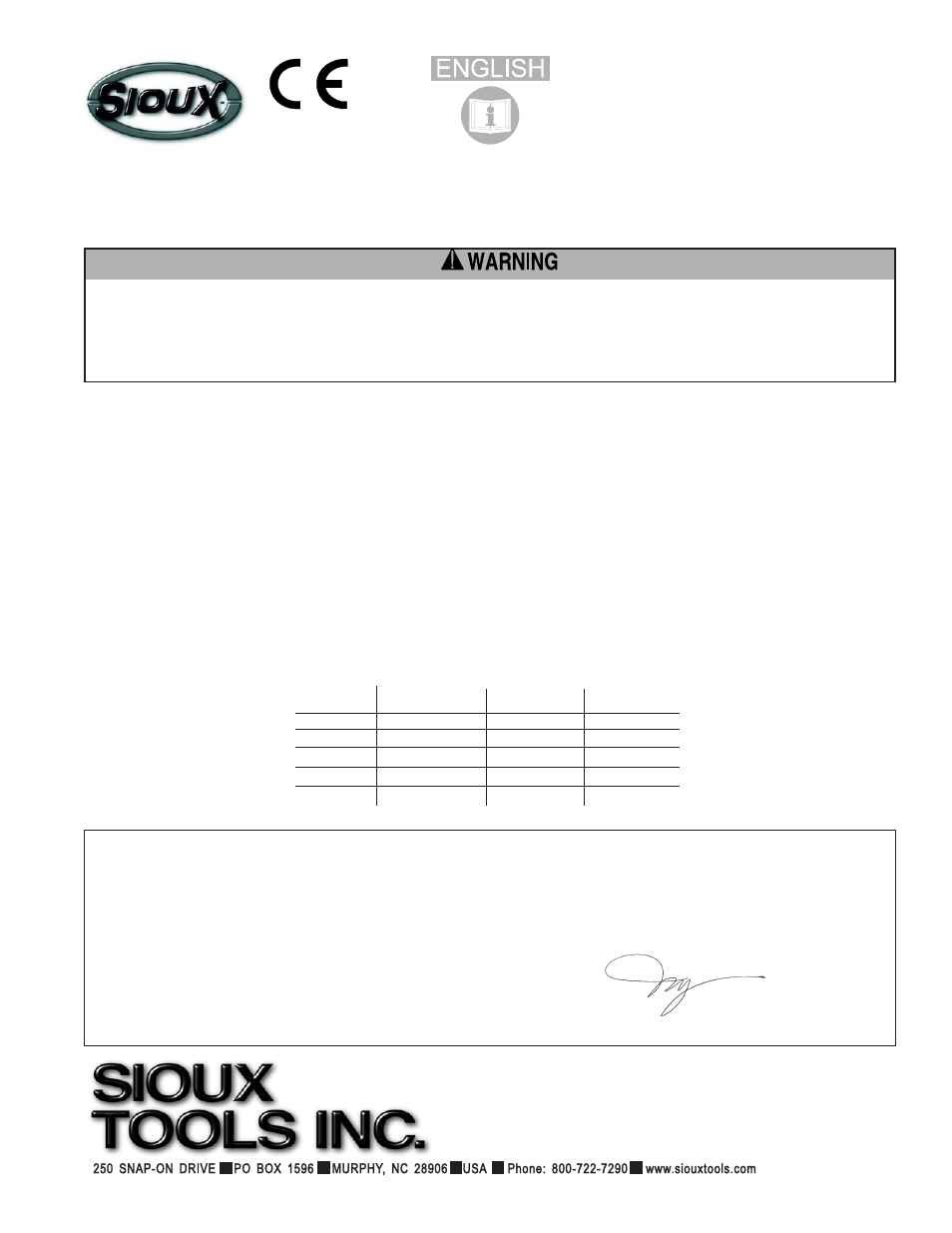 Sioux Tools DR1416 User Manual | 10 pages